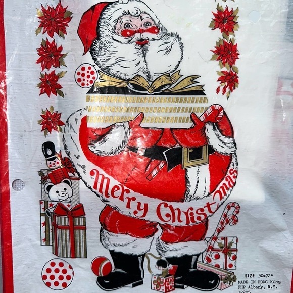 Vintage Santa Door Cover Waterproof Plastic Hong Kong - Picture 1 of 7